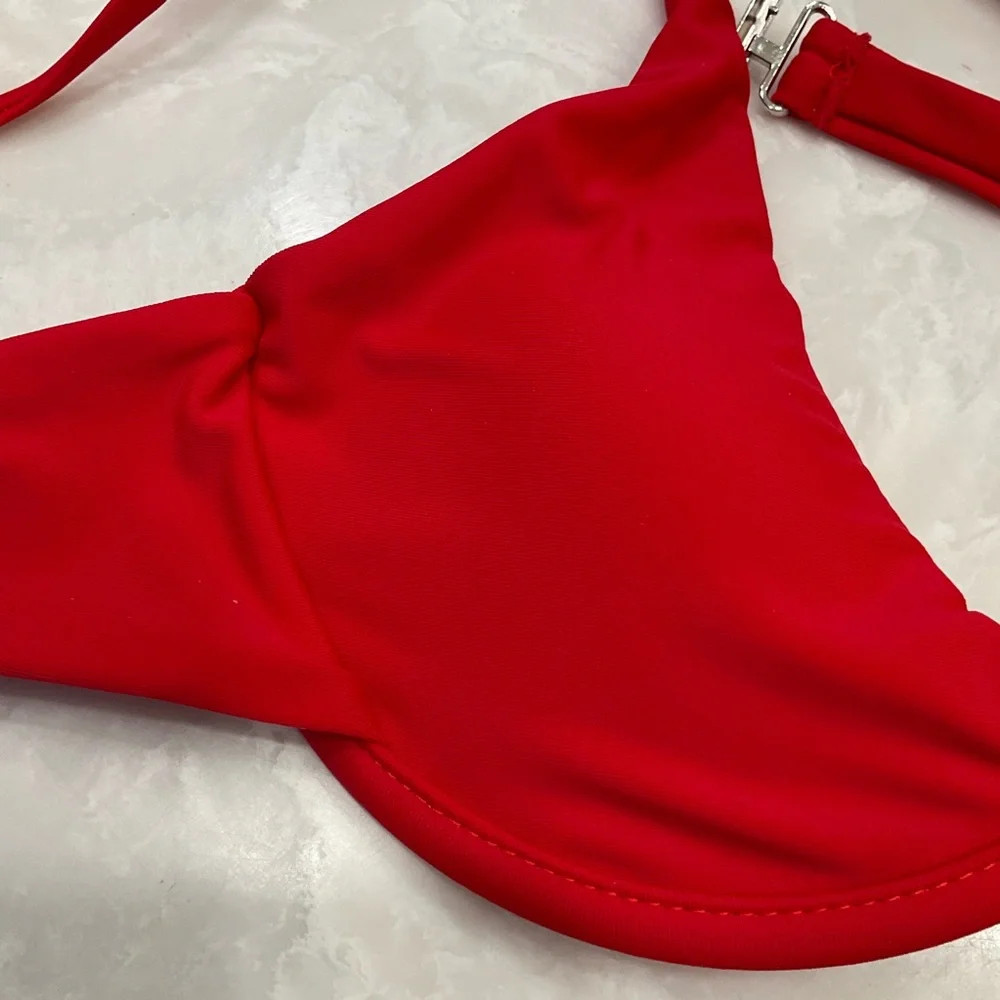Bikini Two Piece, Red, Size M, NWOT, Removable Top Insert - Picture 15 of 16